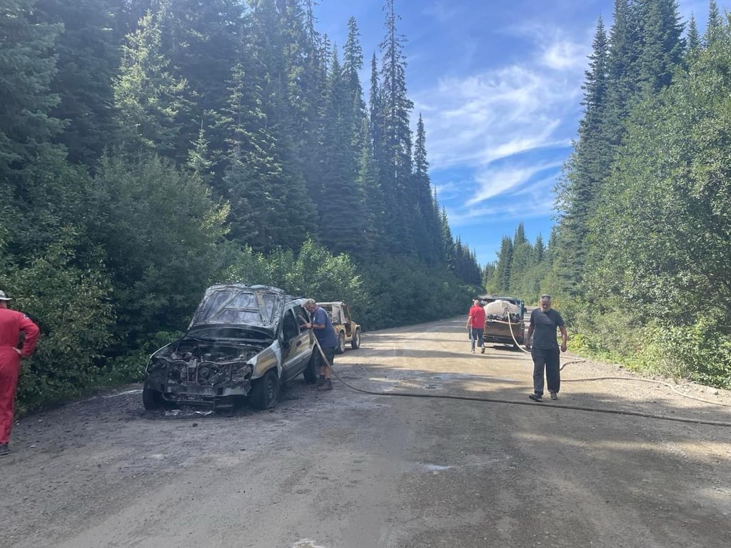 Vehicle Fire on Trout Creek Main