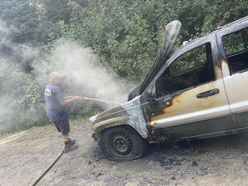 Vehicle Fire on Trout Creek Main