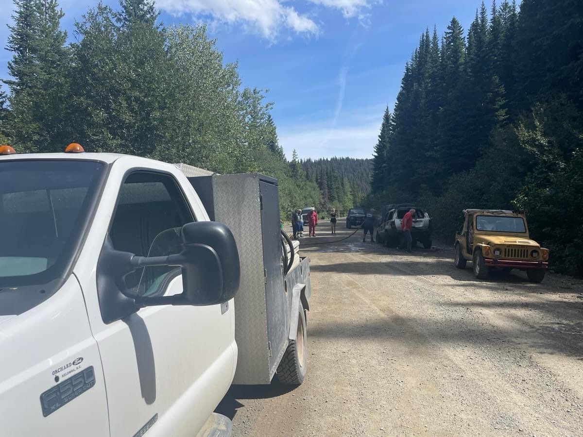 Vehicle Fire on Trout Creek Main